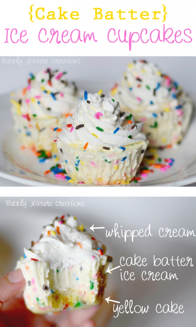 Cake Batter Ice Cream Cupcakes - Image 2