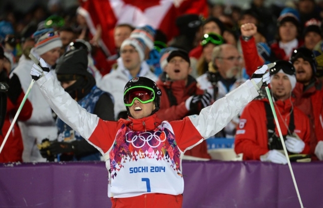 Canada's Alex Bilodeau wins Olympic Gold in men's moguls freestyle skiing