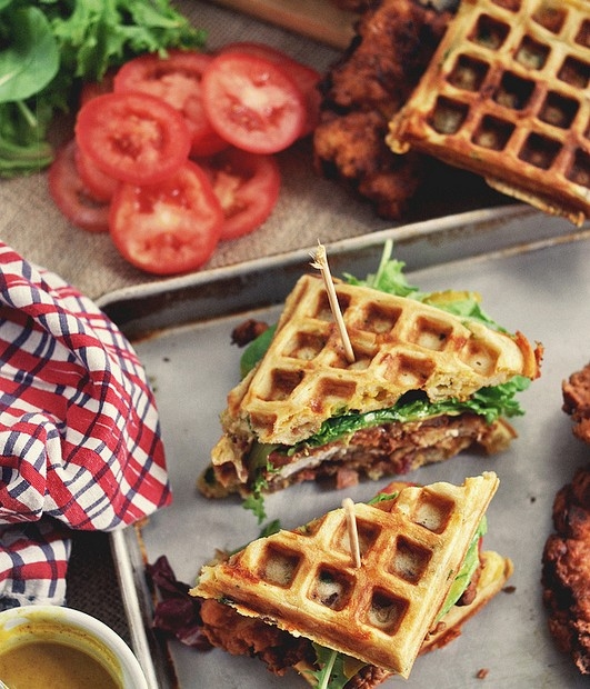Chicken and Waffle Sandwiches