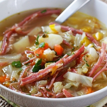Corned Beef & Cabbage Soup