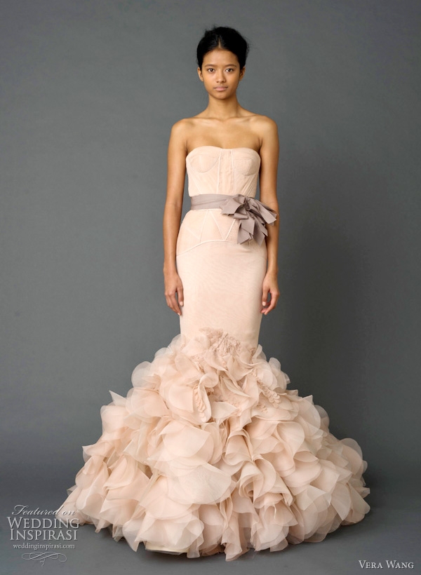 Dusty Rose Wedding Dress by Vera Wang