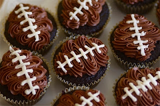 Football Cupcakes for Super Bowl weekend