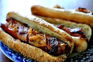 Grilled Bacon-Wrapped Stuffed Hotdogs - Image 3