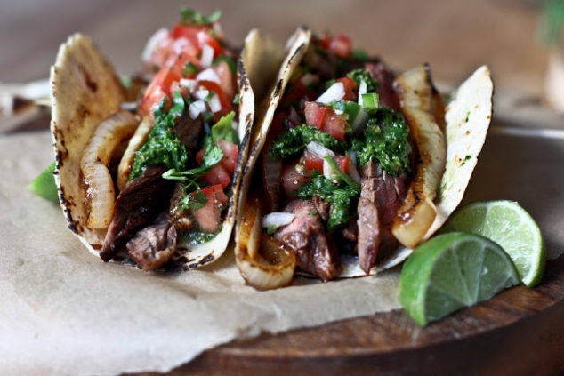 Grilled Steak Tacos with Cilantro Chimichurri Sauce - Image 3