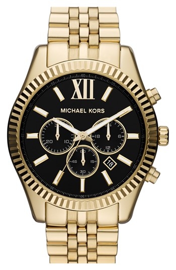 'Large Lexington' Chronograph Bracelet Watch by Michael Kors