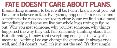 Fate Doesn't Care