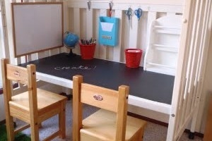 Repurpose Baby Crib as a Child's Desk