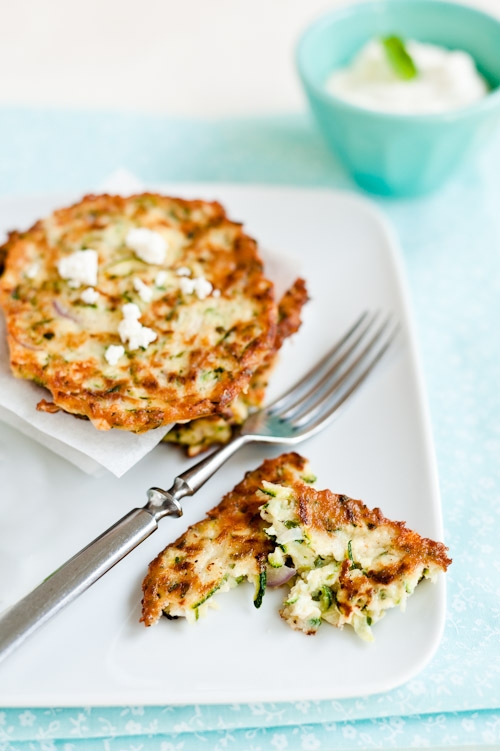 Zucchini fritters with feta 