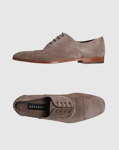 Suede lace shoes by Fratelli Rossetti in dove grey