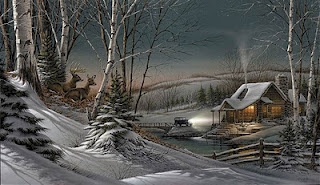 Warm Cabin in the woods