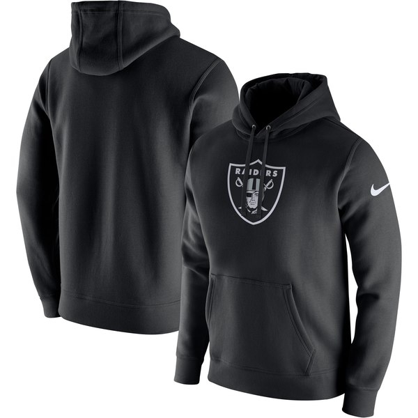 Men's Nike Black Oakland Raiders Club Fleece Logo Pullover Hoodie