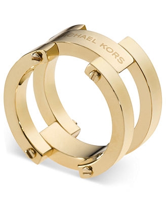 Michael Kors Ring Gold-Tone Link Ring