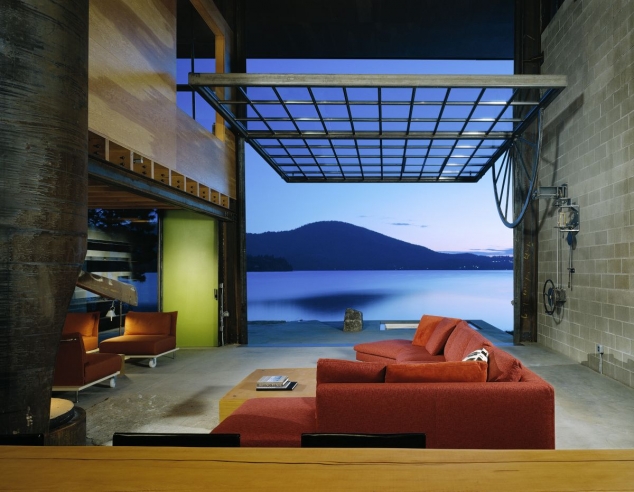 Modern Cabin with Massive Swinging Glass Wall - Image 2