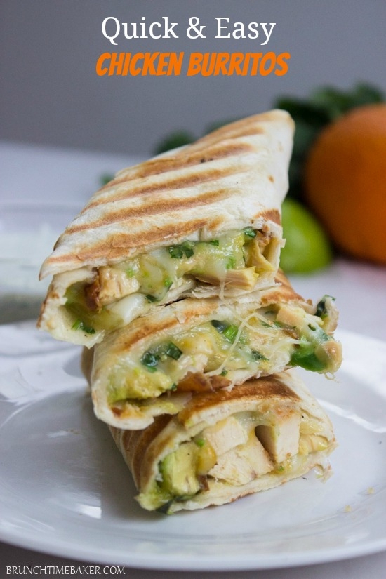 Quick and easy Chicken Burritos