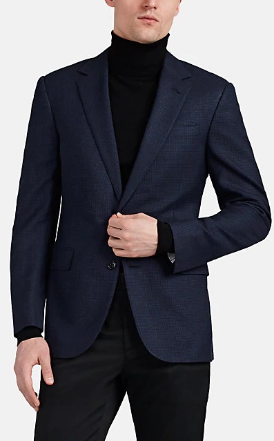 Ralph Lauren Checked Wool-Blend Two-Button Sportcoat