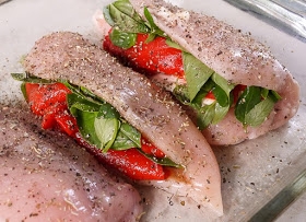 Roasted Red Pepper, Mozzarella and Basil Stuffed Chicken - Image 3