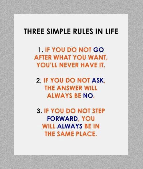 Rules In Life: a short list