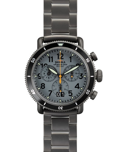 Shinola 42mm Runwell Sport Chronograph Watch, Gunmetal