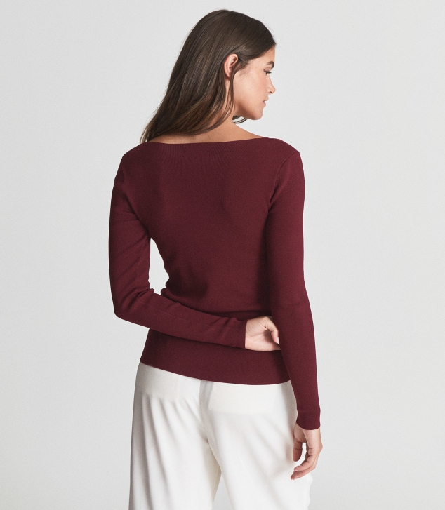Square Neck Jersey Top - Image 3