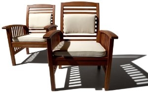 Strathwood Gibranta All-Weather Hardwood Arm Chairs - Image 2