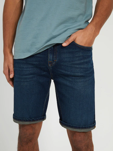 The Dylan Stretch Jean Shorts in Vintage Blue - Image 2