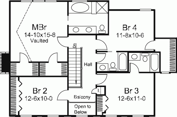 Three story, four bedroom farmhouse plan - Image 3