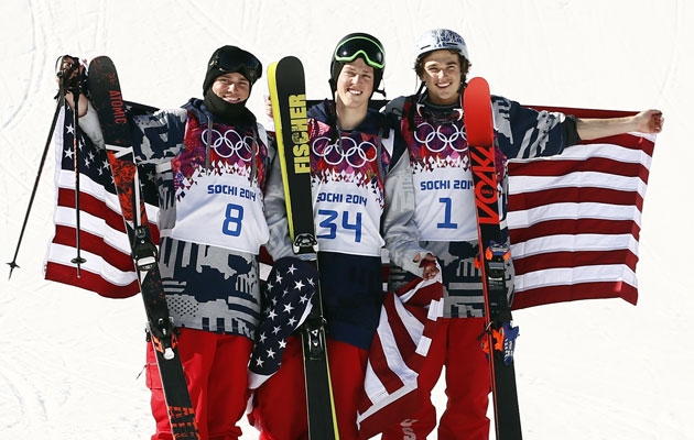 USA sweeps men's ski slopestyle medals at Sochi