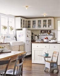 White farmstyle kitchen