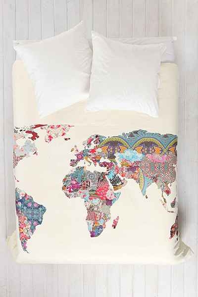 World Map Duvet Cover from Urban Outfitters