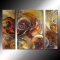 A Chaotic World Oil Painting - Set of 3 - Free Shipping