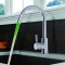 Chrome Finish - Brass Kitchen Faucet with Color Changing LED Light-- FaucetSuperDeal.com