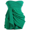Draped Chiffon Dress in Green - My style