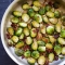 Garlic-Prosciutto Brussels Sprouts - Cooking
