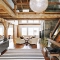 Great open stairway in this post and beam - Great houses