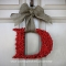 Monogram Wreath with Holly - Christmas Decoration
