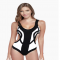 Rorschach Cut Out One Piece Swimsuit - Bathing Suits