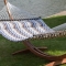 Seaside Pillow Top Quilted Hammock with Wooden Arc Stand