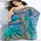 Blue Net Saree with Blouse