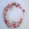 Pink crochet wire and bead bracelet - Jewlery making ideas