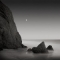 Water and Rocks - Black and White Photos