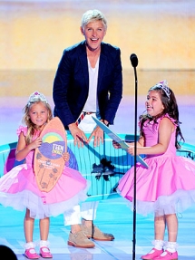 Ellen with Rosie and Sophia Grace - Fave celebs