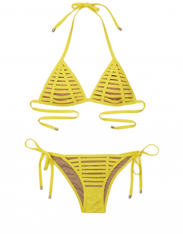 Beach Bunny Hard Summer Two Piece Bikini in Yellow - FaveThing.com