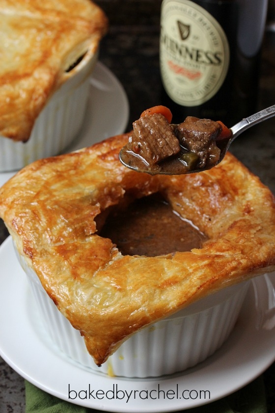 Beef and Guinness Pies with Puff Pastry