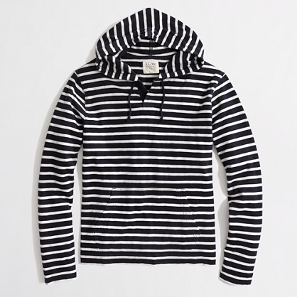 Mens Black & White striped hoodie - FaveThing.com