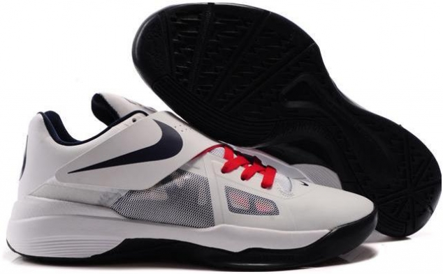 Nike Zoom KD IV Olympic Edition Shoes White/Black Sport