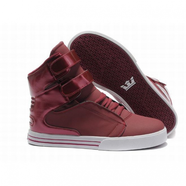 Supra TK Society High Tops Red/White Women's - FaveThing.com